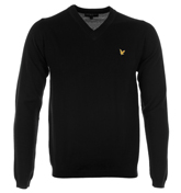 Lyle and Scott Vintage Black V-Neck Sweater