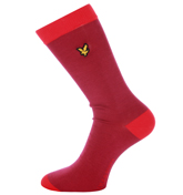 Lyle and Scott Vintage Brick Red Plain Socks (1