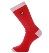 Lyle and Scott Vintage Bright Rose Plain Socks
