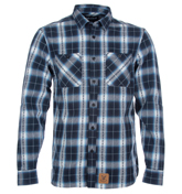 Lyle and Scott Vintage Navy Check Shirt