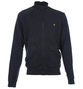 Lyle and Scott Vintage Navy Full Zip Funnel Neck