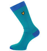 Lyle and Scott Vintage Neptune Blue Plain Socks
