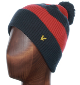 Lyle and Scott Vintage Racing Red Stripe Bobble