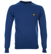 Lyle and Scott vintage Saltire Blue Crew Neck