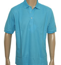 Aqua Blue Pique Polo Shirt