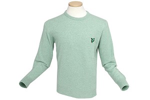 Lyle and Scott Green Eagle Crew-Neck Lambswool Pullover