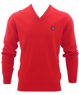 Green Eagle Knitted Sweater Deep Red