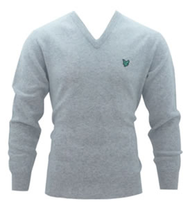 Lyle and Scott Green Eagle Knitted Sweater Grey