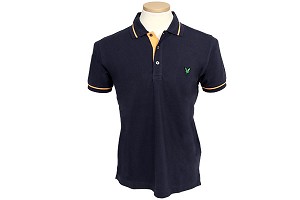 Lyle and Scott Green Eagle Short Sleeve Contrast Tipped Polo
