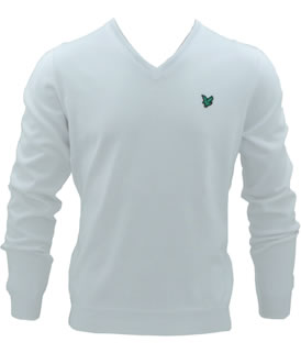 Green Eagle Thin Knitted Sweater White