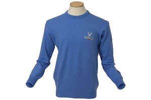 Lyle and Scott Mens Lambswool Crew with Tour Logo