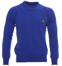Lyle and Scott Royal Blue Round Neck Lambswool Sweater