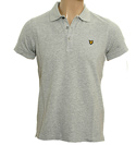 Lyle and Scott Vintage Grey Pique Polo Shirt