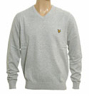 Lyle and Scott Vintage Grey V-Neck Sweater