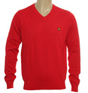 Vintage Scarlet V-Neck Sweater