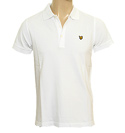 Lyle and Scott Vintage White Pique Polo Shirt