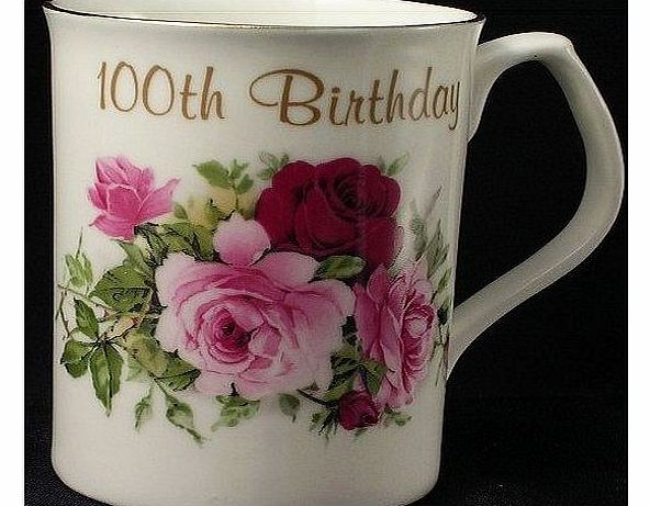 Lyndas Gifts 100th Birthday gift Mug in Bone China