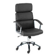 Full Leather faced Executive Chair, dark choc