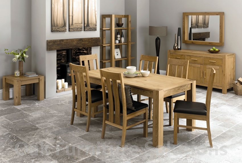 Lyon Oak End Extension Dining Table - 180cm and