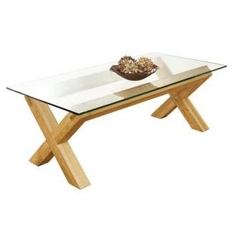 Lyon Oak Glass Coffee Table