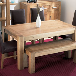 Lyon Oak Small Dining Table and 4 Standard