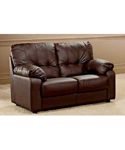 lyon Regular Leather Sofa - Chocolate
