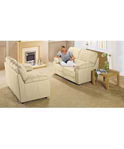 lyon Regular Leather Sofa with Regular Leather Sofa - Ivory