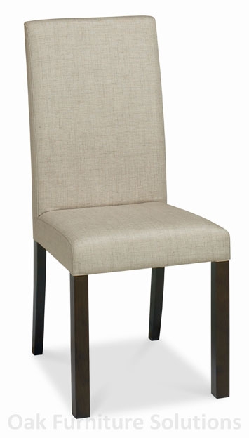 Walnut Upholstered Dining Chairs - Pair