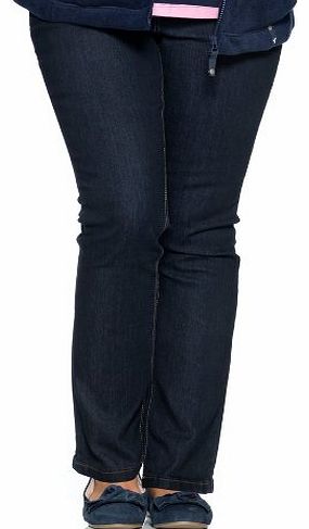 Plus Ladies Classic Straight Leg Stretch Denim Jean Blue 22