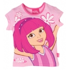 M and M Direct Lazy Town Girls Stephanie T-Shirt Pink