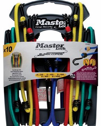 M/LOCK Master Lock 10 Piece Bungee Organiser