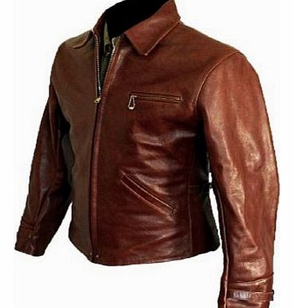 Leonardo CowHide Classic Leather Premium Quality Leather Jacket (L)