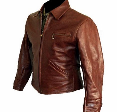 M2M Leonardo CowHide Classic Leather Premium Quality Leather Jacket(XL)