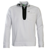 MA.Strum Optic White 1/4 Zip Sweatshirt