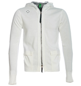MA.Strum White Full Zip Hooded Sweatshirt