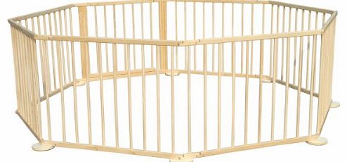 MA-Trading.de BABY VIVO LARGE 8 SIDE WOODEN BABY PLAYPEN FOLDABLE WITH DOOR NEW