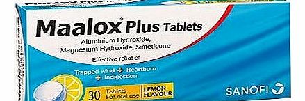 Maalox Plus Lemon Flavour - 30 Tablets 10172935