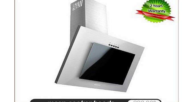 MAAN Cooker Hood Vertical 50cm! Stainless Steel! Black glass! LED! Promotion! Kitchen Extractor with Free Carbon filter! London! UK!