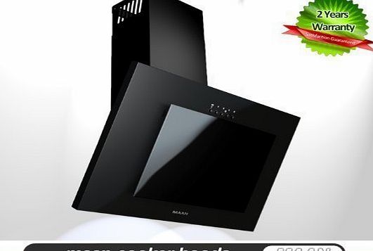 Cooker Hood Vertical 60cm! Black glass! LED! Promotion! Kitchen Extractor with Free Carbon filter! London! UK!