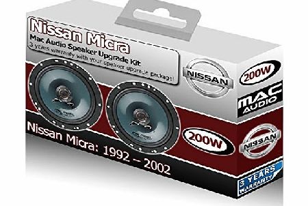 Nissan Micra Front Door speakers Mac Audio 6.5`` 17cm car speaker kit 200W