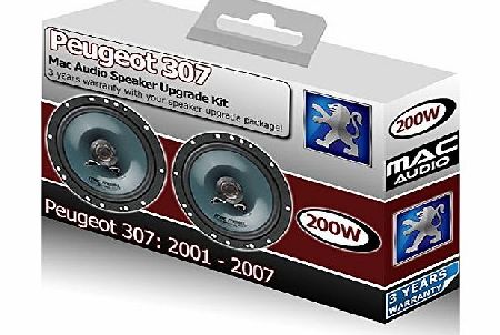 Mac Audio Peugeot 307 Front Door speakers Mac Audio 6.5`` 17cm car speaker kit 200W