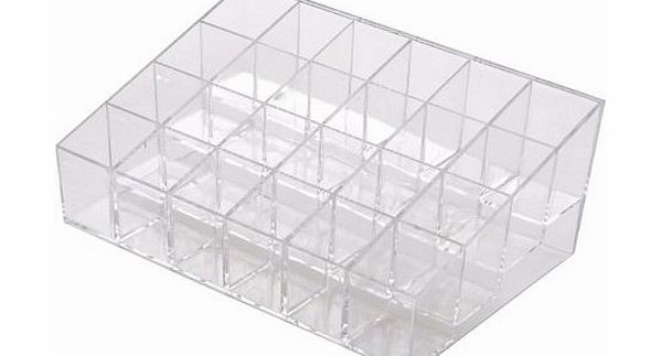 Cosmetic Make Up Clear Lipstick Organiser 4 Tiers with 24 Sections