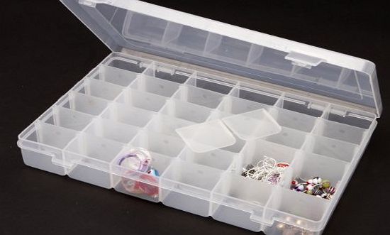 Macallen TM Adjustable 36 Compartment Slot Plastic Craft Storage Box Jewelry Tool Container