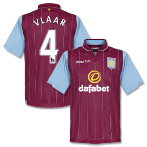 Macron Aston Villa Home Vlaar Shirt 2014 2015