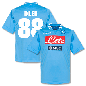 Macron SSC Napoli Home Inler Authentic Shirt 2013 2014