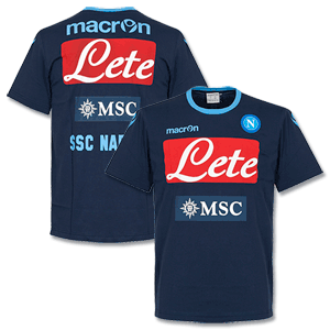 Macron SSC Napoli Navy T-Shirt 2013 2014