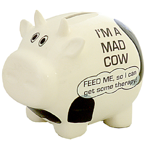 Mad Cow Money Box - Cow Money Bank