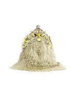 Maddalena Marconi Jeweled Fringed Evening Mini Handbag w/Chain Strap
