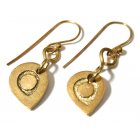 Brass Logo Earrings