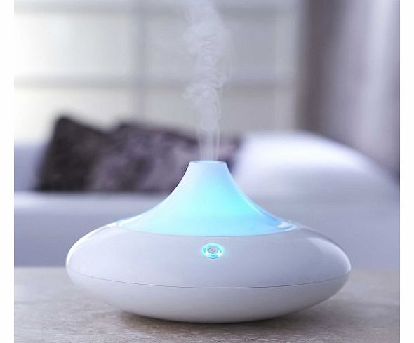 SOTO Aroma Diffuser - White with Colour Changing Mood Light - Ultrasonic, Aromatherapy, Ioniser